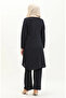 Necklace Tunic Pants Double Set 0704-11 Navy Blue - 5