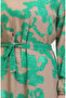 Green Patterned Gathered Skirt Dress - 0451-01 - 4