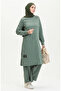 Two-thread y Slit sport tunic pants double set 0293-03 green green - 2