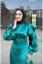 Eliza Satin Evening Dress 4661-03 Emerald Green - 3