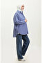 Striped pocket shirt 4806-01 cobalt blue - 2
