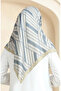 19093-22 Model Beige Smoked Soft Cotton Scarf - 3