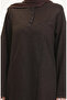 Plus Size Button Detail Dress 0532-05 Brown - 4