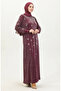 Embellished Glittery Dress 0408-02 Plum - 2