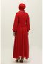 Stony pleated evening dress 5339a-03 burgundy - 5