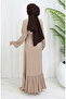 Skirt Ruffle Belted Dress 4103-04 Mink - 5