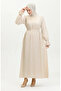 Glittery Linen Belted Dress 81853-04 Cream - 4