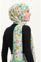 شال ناعم منقوش 70263-03 أخضر أصفر - 3