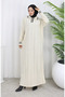 Knitwear Polo Neck Buttoned Dress 1135-08 Beige - 2