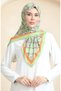 Soft Cotton Scarf 19090-08 Oil Green Purple