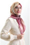 Karaca Patterned Natural Fiber Scarf 82018-01 Dusty Rose Brown - 2