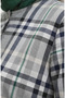 Plaid Patterned Belted Hijab Dress 2218-02 Navy Blue Green - 5