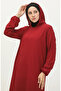 Hooded Mid-Length Tunic 1692-02 Burgundy - 4