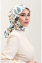 وشاح منقوش 70289-07 أزرق بترولي - 2
