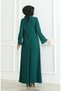 Burümcük Fabric Plain Sports Dress 1003-01 Emerald Green - 5