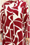 Viscose Fabric Tunic Trousers Double Set 0143-04 Claret Red - 5