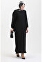 Gathered sleeve dress 1053-01 black - 3
