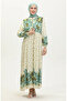 Floral Patterned Dress 4093-05 Green - 2