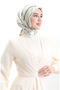 وشاح جان جان منقوش 70315-03 بني كاكي - 2