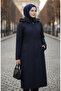 معطف مبطن مقاس كبير 6239-02 أزرق داكن - 2