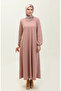 Elastic sleeve dress 0650-05 dusty rose