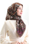 وشاح كوربا بنمط الغزال 82013-07 بني فوشيا - 2