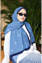 شال كابري مزخرف 70351-01 أزرق بحري نيلي - 2