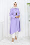 Crepe Fabric Casual Tunic 1011-02 Lilac - 2