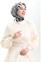 كاراكا وشاح ناعم 81057-12 أسود أبيض - 2