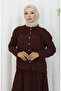 Aerobin Fabric Shirt Skirt Double Set 2082-01 Brown - 3