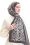 شال ناعم منقوش 70297-19 بودرة بنية مريرة - 2