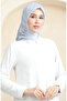 وشاح كريستال عادي 70252-04 رمادي فضي