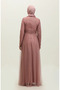 Sequined evening dress 5345a-03 powder - 5