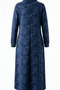 Shirt Collar Zippered Lace-Up Modal Dress 0235-03 Navy Blue - 7