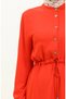 Waist gathered dress 1002-07 orange - 5