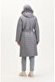 Fur Quilted Coat 0812-05 Gray - 6