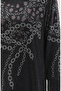 Stoned evening dress 0433-03 black pink - 4