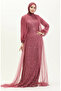 Sequined evening dress 5519-12 dark rose dusty - 2
