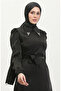 Glittery Linen Belted Dress 81857-01 Black - 4