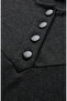 Knitted Fabric Winter Button-Detail Modest Dress 2184-01 Black - 5