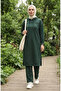 Double Yarn Tracksuit Set 3034-09 Dark Green