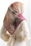Karaca Patterned Natural Fiber Scarf 82018-01 Dusty Rose Brown - 4