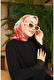 وشاح قطني منقوش 70334-03 أحمر طيني - 3