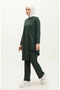 بدلة رياضية غير متماثلة بخيطين 03076-10 أخضر زمردي - 2