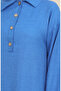 Shirt collar tunic pants double set 1003-01 blue - 5