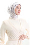 وشاح جان جان منقوش 70315-01 أزرق داكن أرجواني