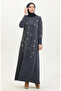 Embellished Glittery Dress 0408-03 Navy Blue - 2