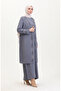 Plus size dress vest double set 6140-04 gray - 2