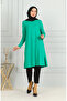 Slit long tunic 9141-03 green - 2