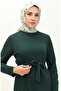 Slit Tunic Trousers Double Set 0664-01 Emerald Green - 3